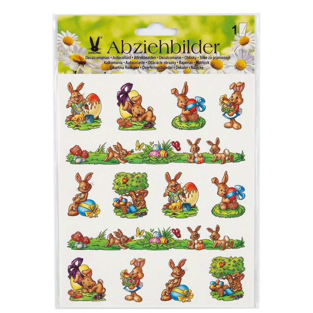 Geroma Easter Egg Stickers, Bunny Motif, 1 Sheet | Geroma In Lebanon