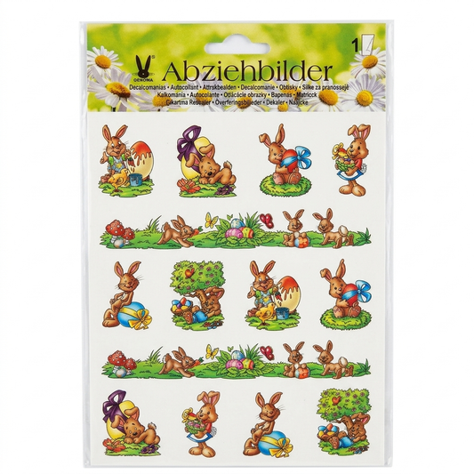 Geroma Easter Egg Stickers, Bunny Motif, 1 Sheet | Geroma In Lebanon