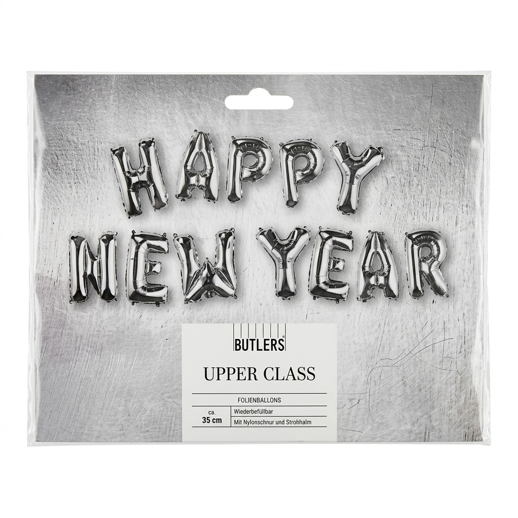 Butlers Silver Foil "Happy New Years" Balloons - 35cm | Butlers In Lebanon
