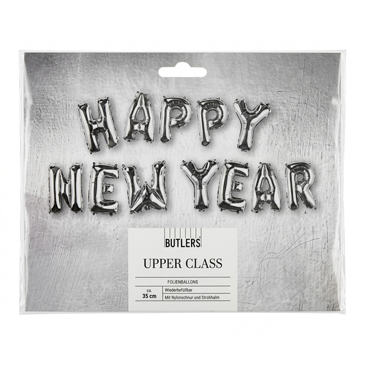Butlers Silver Foil "Happy New Years" Balloons - 35cm | Butlers In Lebanon