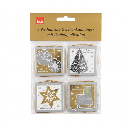 Bsb 8 Christmas Gift Tags With Paper Applique | Bsb In Lebanon