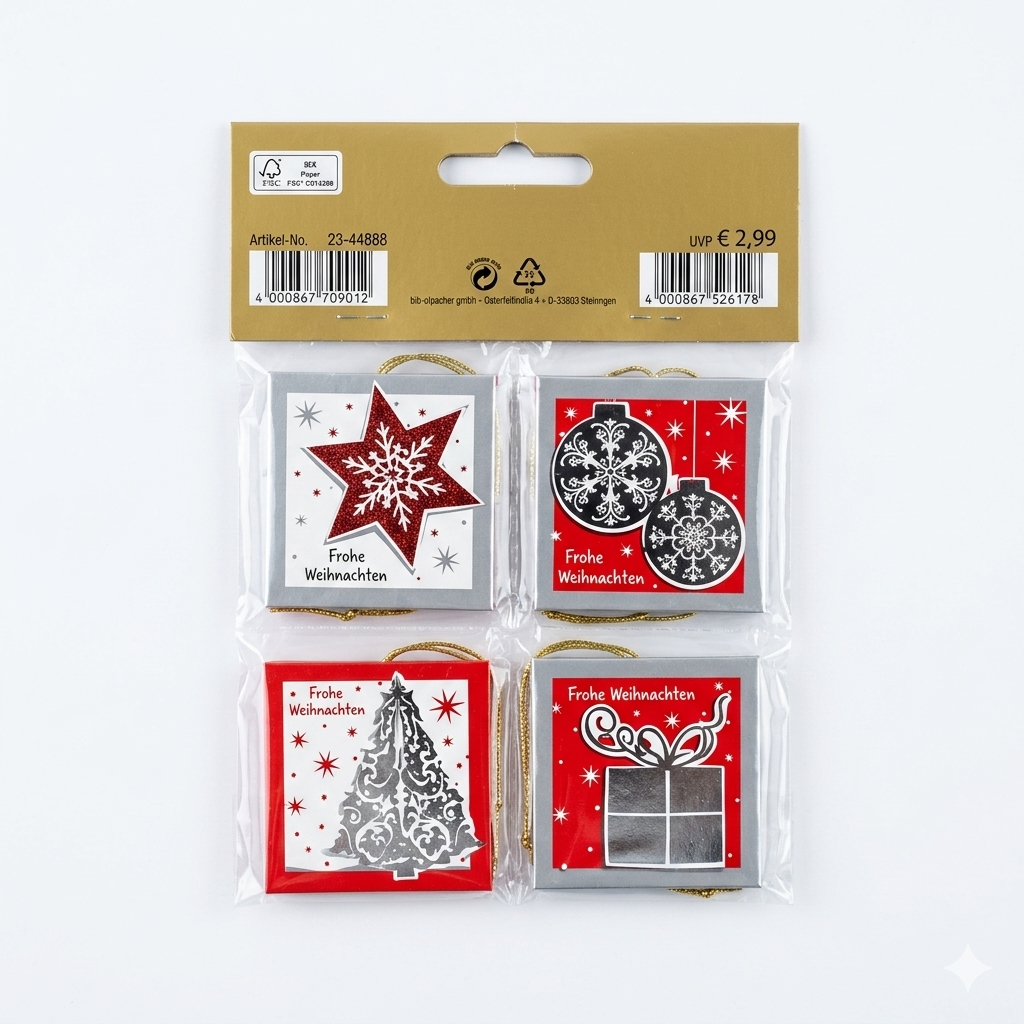 Bsb 8 Christmas Gift Tags With Paper Applique | Bsb In Lebanon