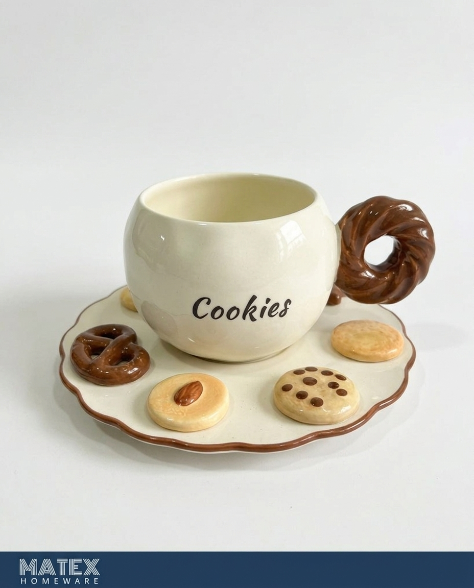 Coffee Gift Ceramic Mug & Saucer Set