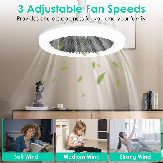 Socket Lamp Fan Light Cooler With Remote Control - Medaid International