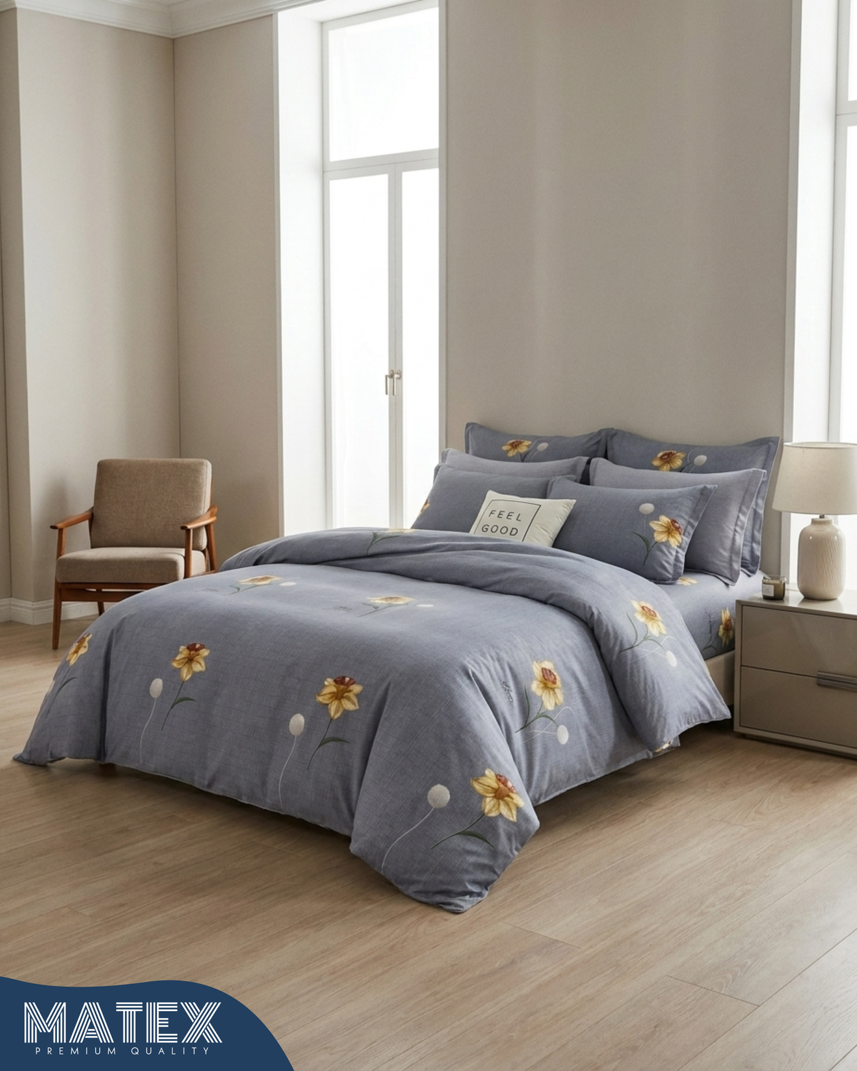 BlueFlower Ultra Premium Full Bed set