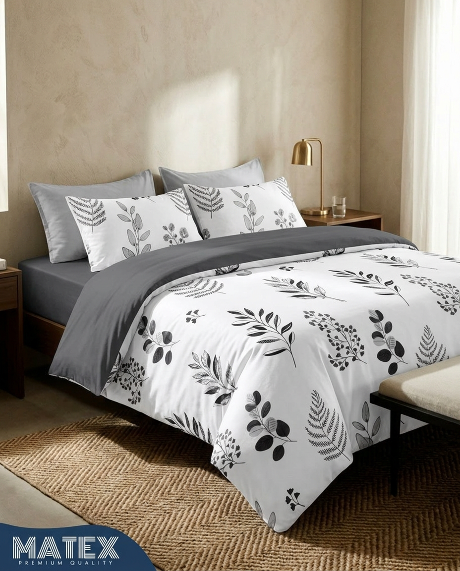 Single size LeafVintage Bed set 130 GSM (3 pcs)