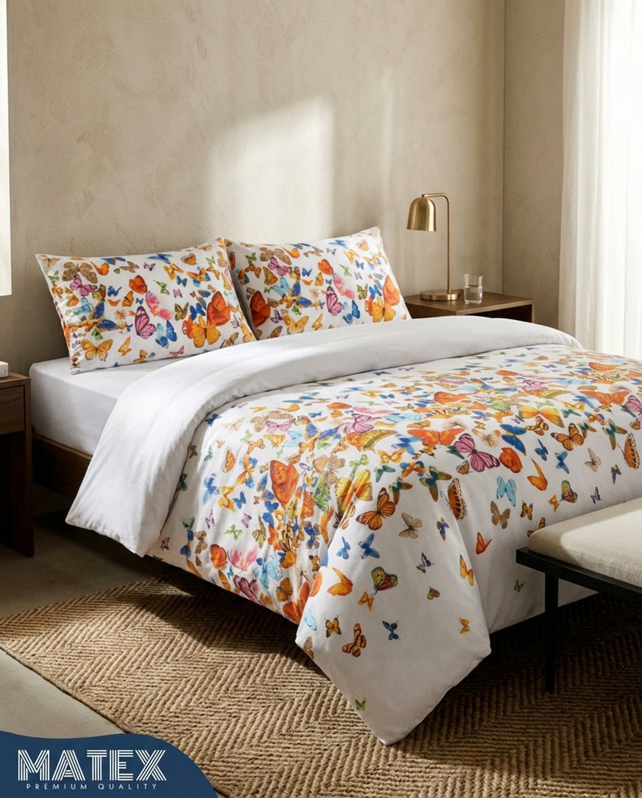 Single size Mariposa Bed set 130 GSM (3 pcs)