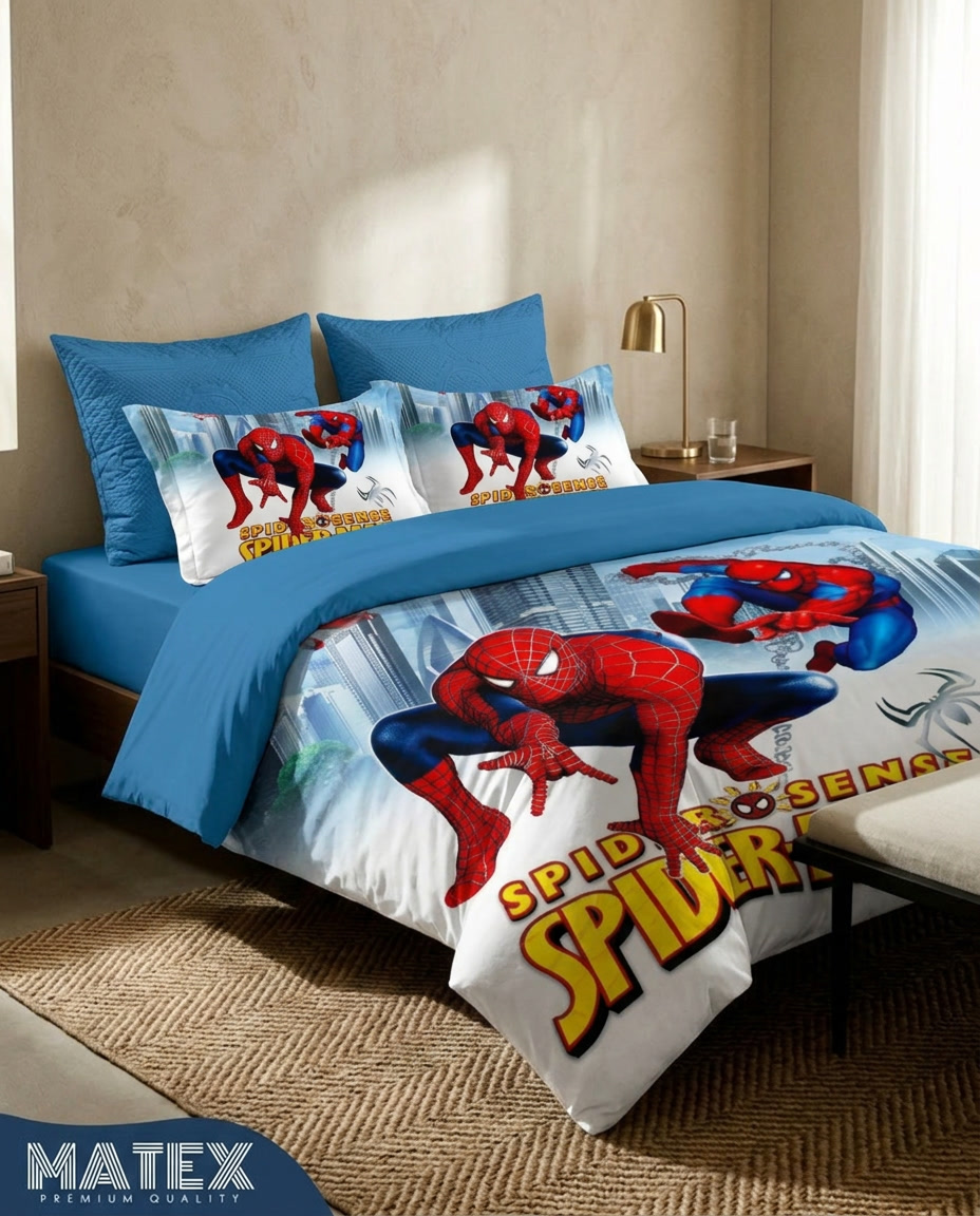 Single size Spidey Bed set 130 GSM (3 pcs)