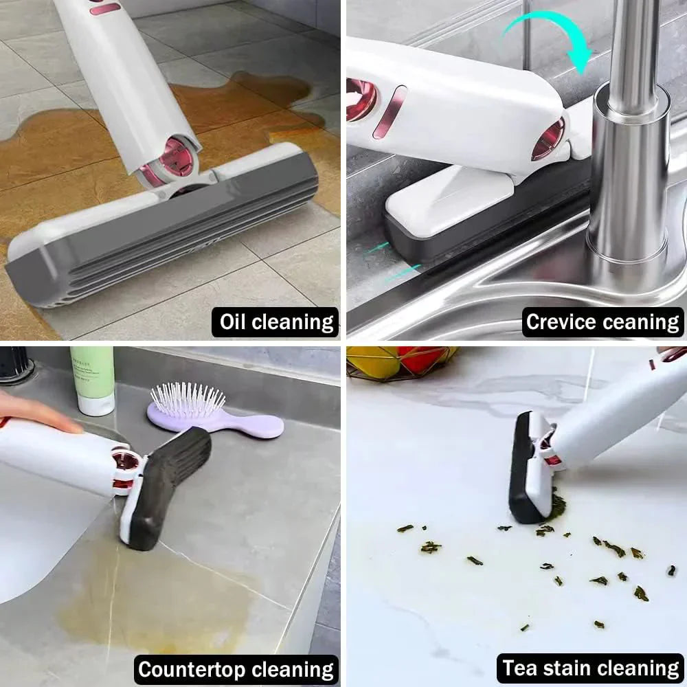 Portable Mini Mop Self-Squeeze Mini Mop For Small Spaces Wet And Dry - Medaid International