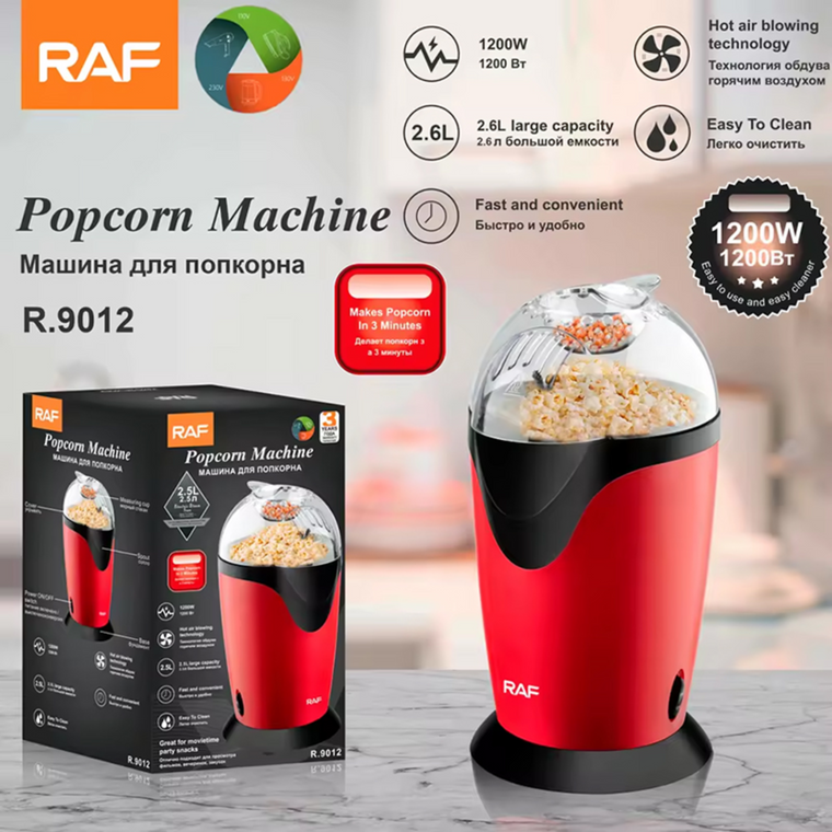 Raf Popcorn Machine 2.6L & 1200W R9012 - Medaid International