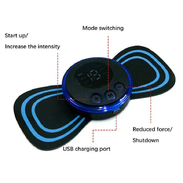 EMS Mini Portable Electric Neck, Back & Body Pain Relief Massager - Medaid International