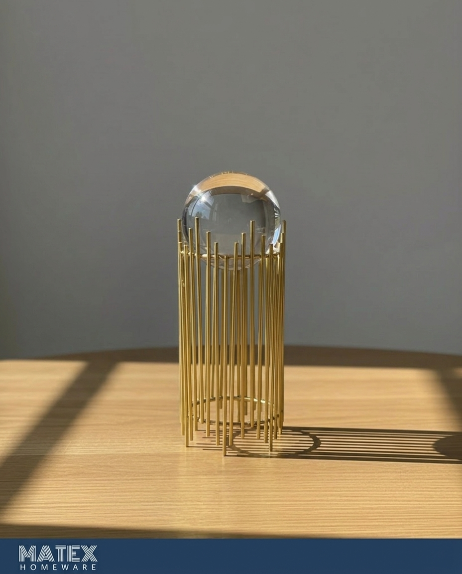 Golden Halo Crystal Decor