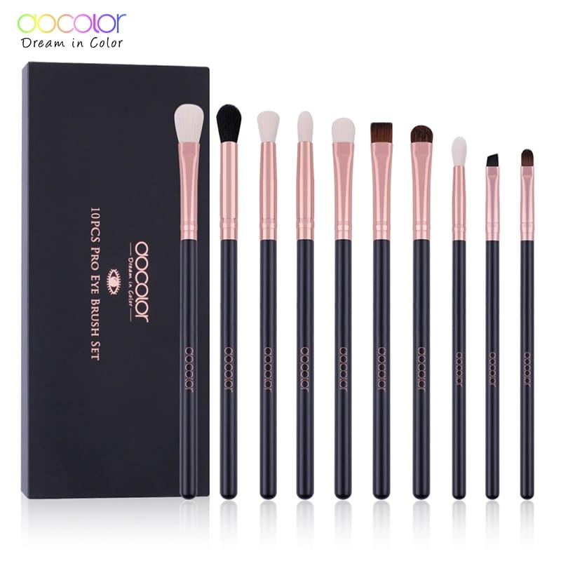 Docolor 10 Pieces pro eye brush set 