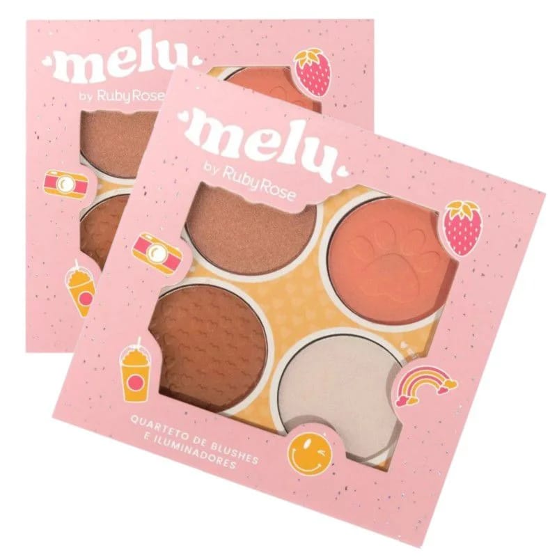 Melu blush palette, highlighter & bronzer HB-7532