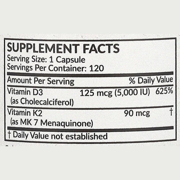 Vitamin d3k2 5,000 IU
