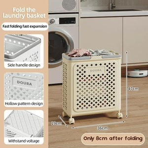 Foldable Rolling Laundry Basket - Medaid International