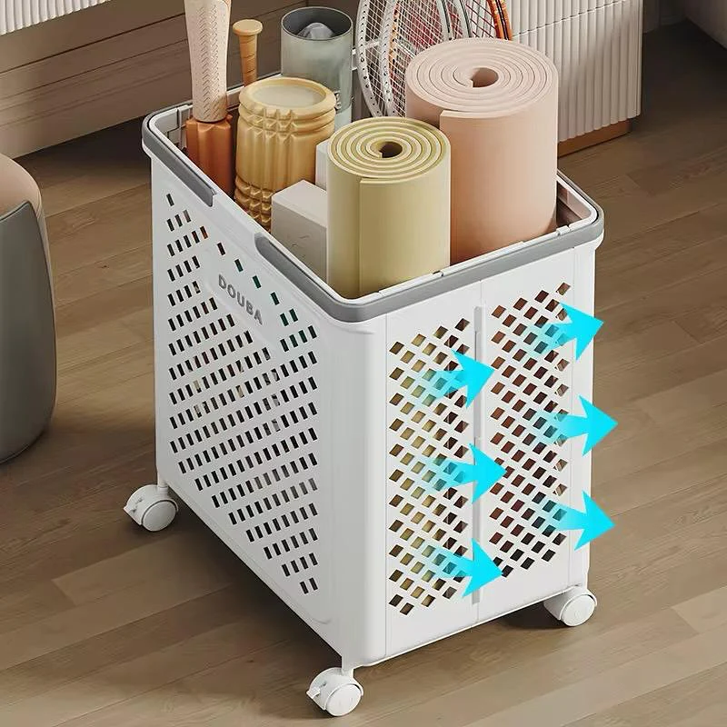 Foldable Rolling Laundry Basket - Medaid International