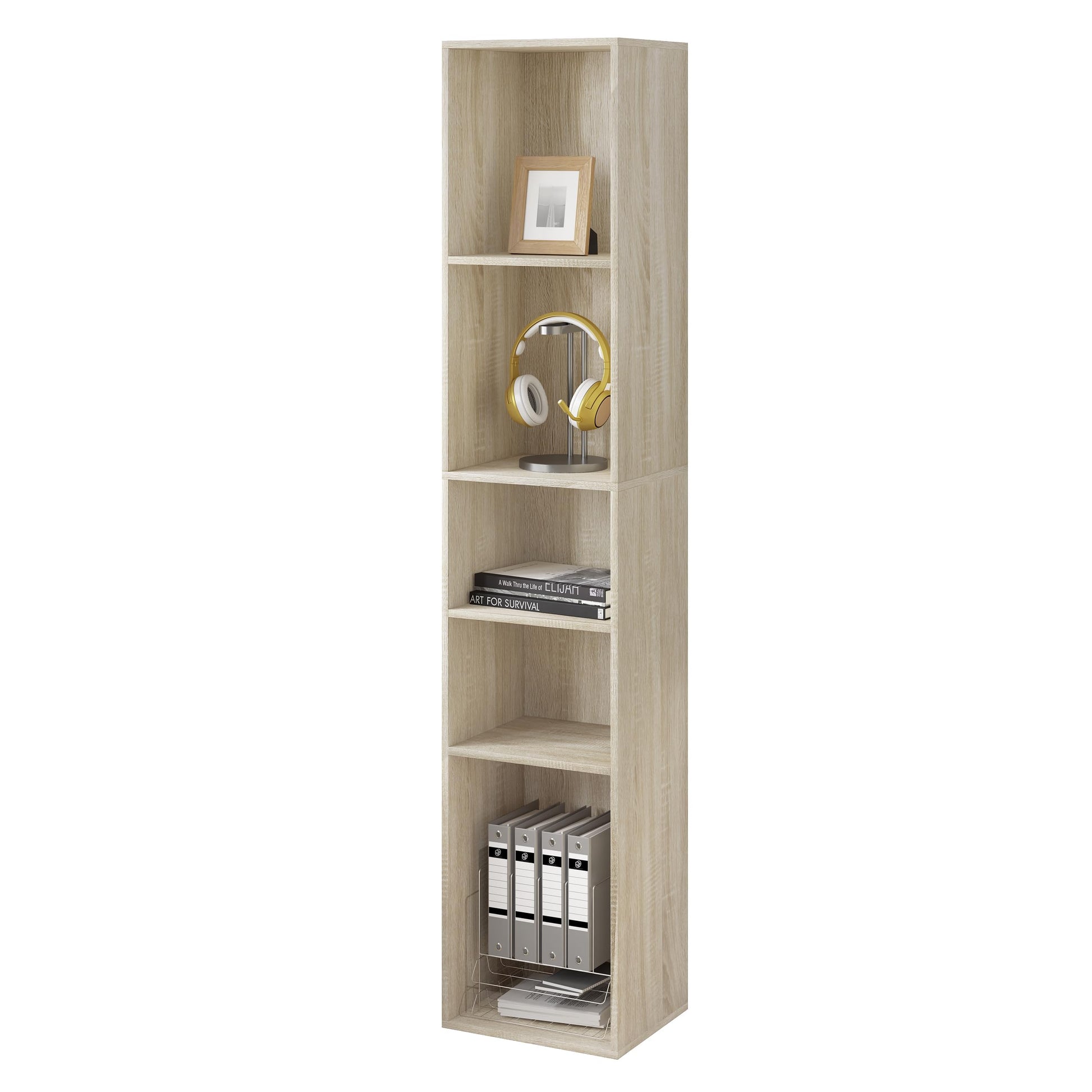Bookcase, Open Shelf with 5 Cubes
