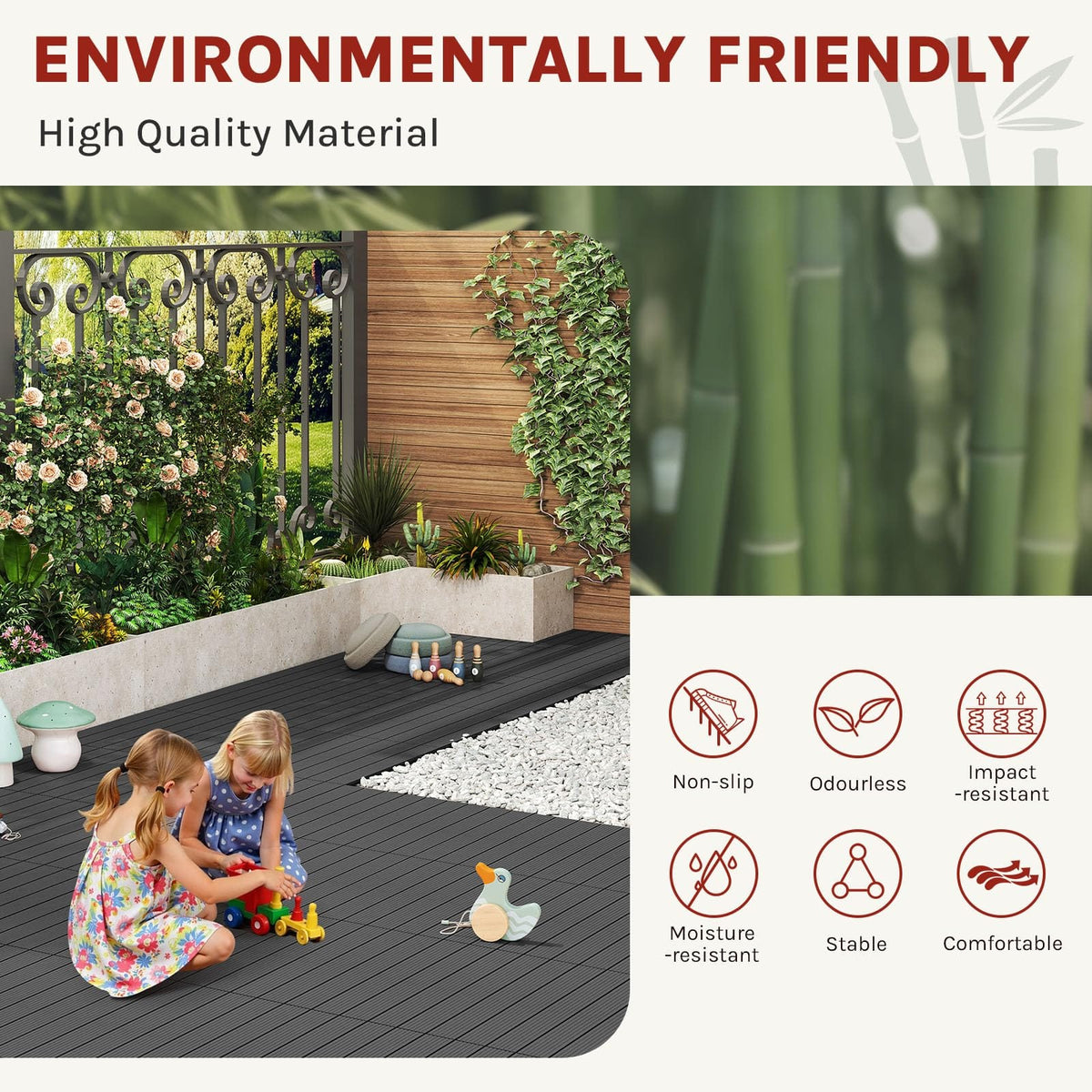 Set Of 11 WPC Composite Decking Boards