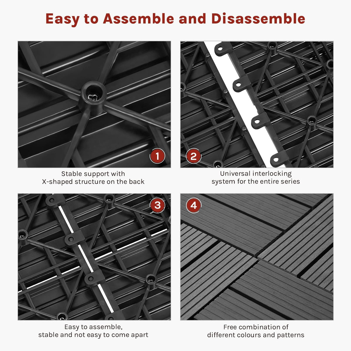 Set Of 11 WPC Composite Decking Boards