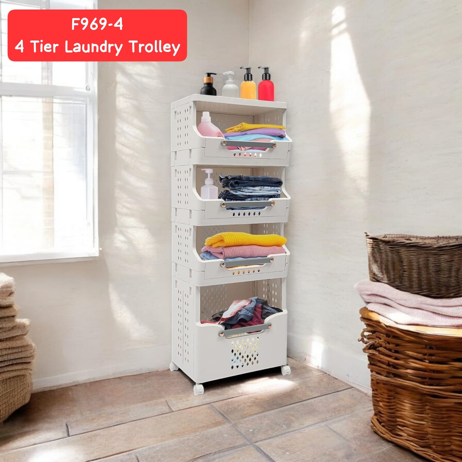 4 LAYERS LAUNDRY BASKET HA2391 - Medaid International