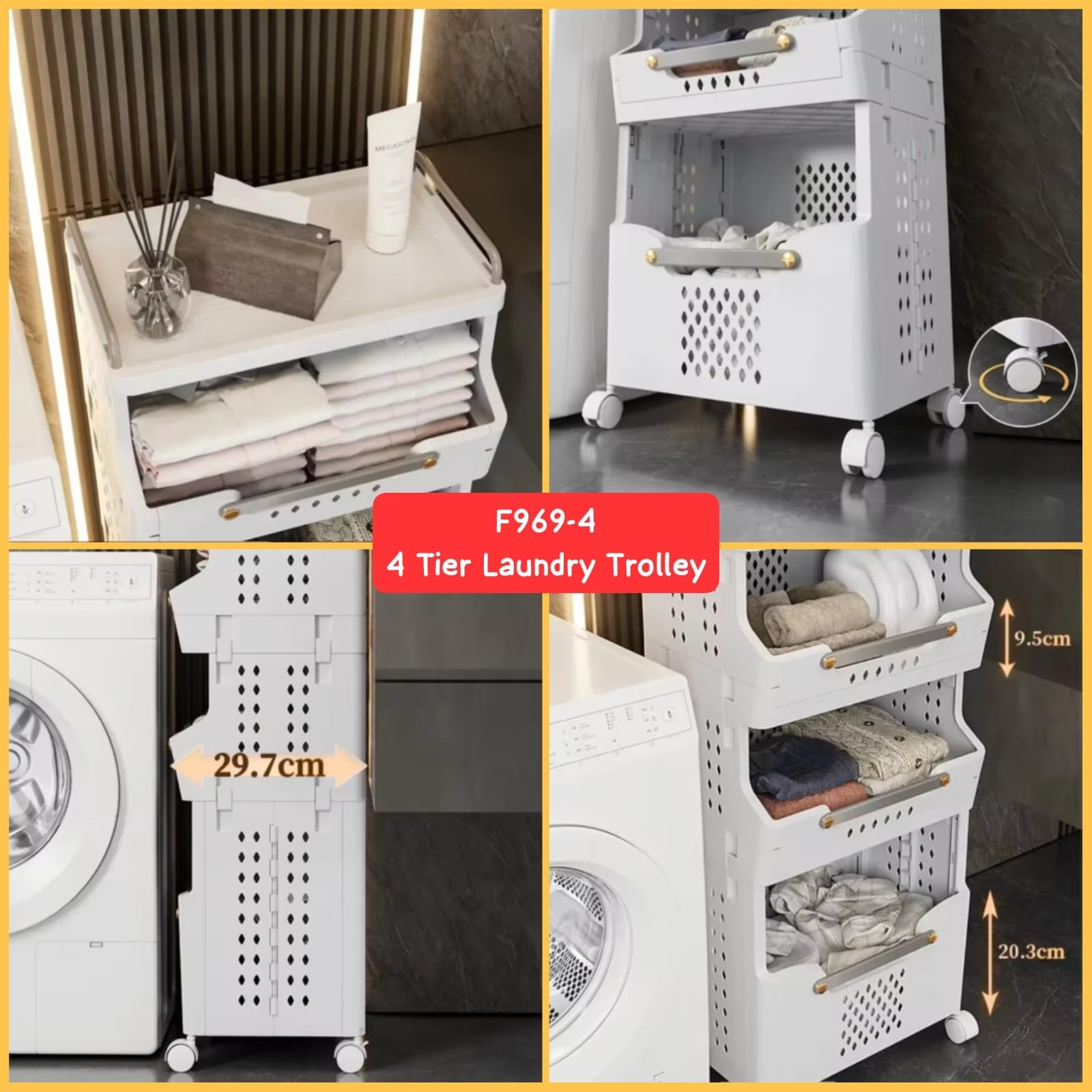 4 LAYERS LAUNDRY BASKET HA2391 - Medaid International