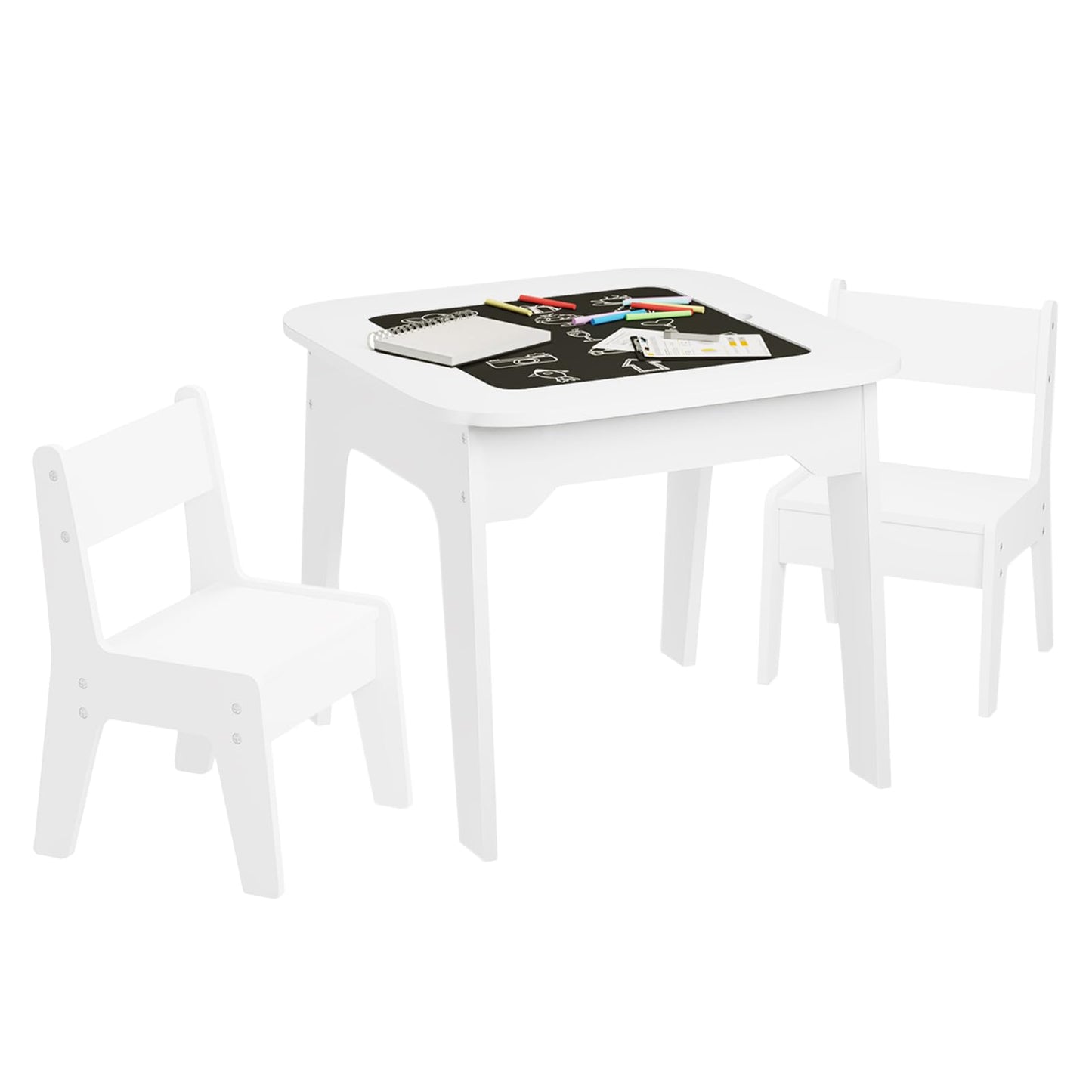 WOLTU Children's Table with 2 Chairs SG028WS