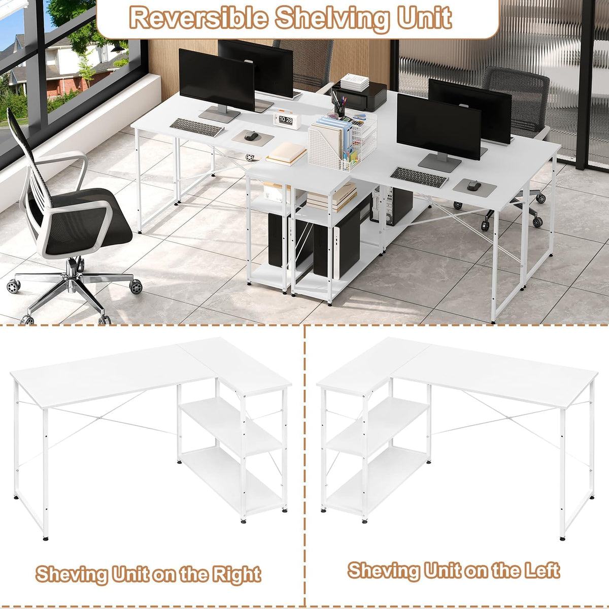 L-Shaped Desk Table