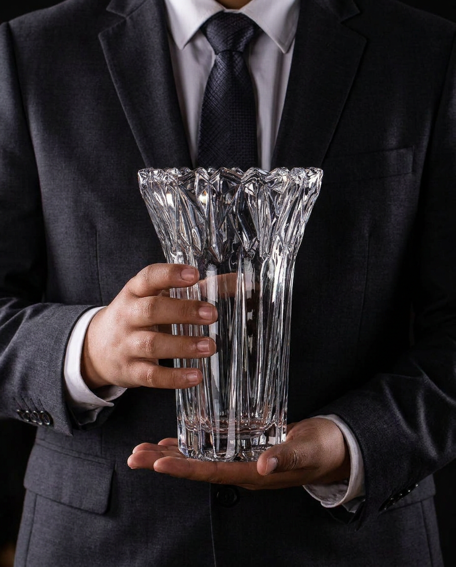 Crystal Bloom Glass Vase