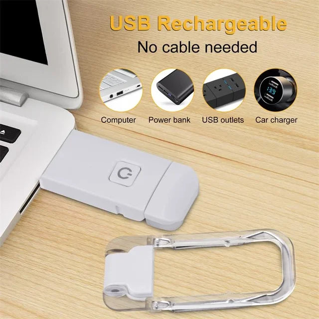 USB Rechargeable Book Light With 3 Levels & Colors - Medaid International