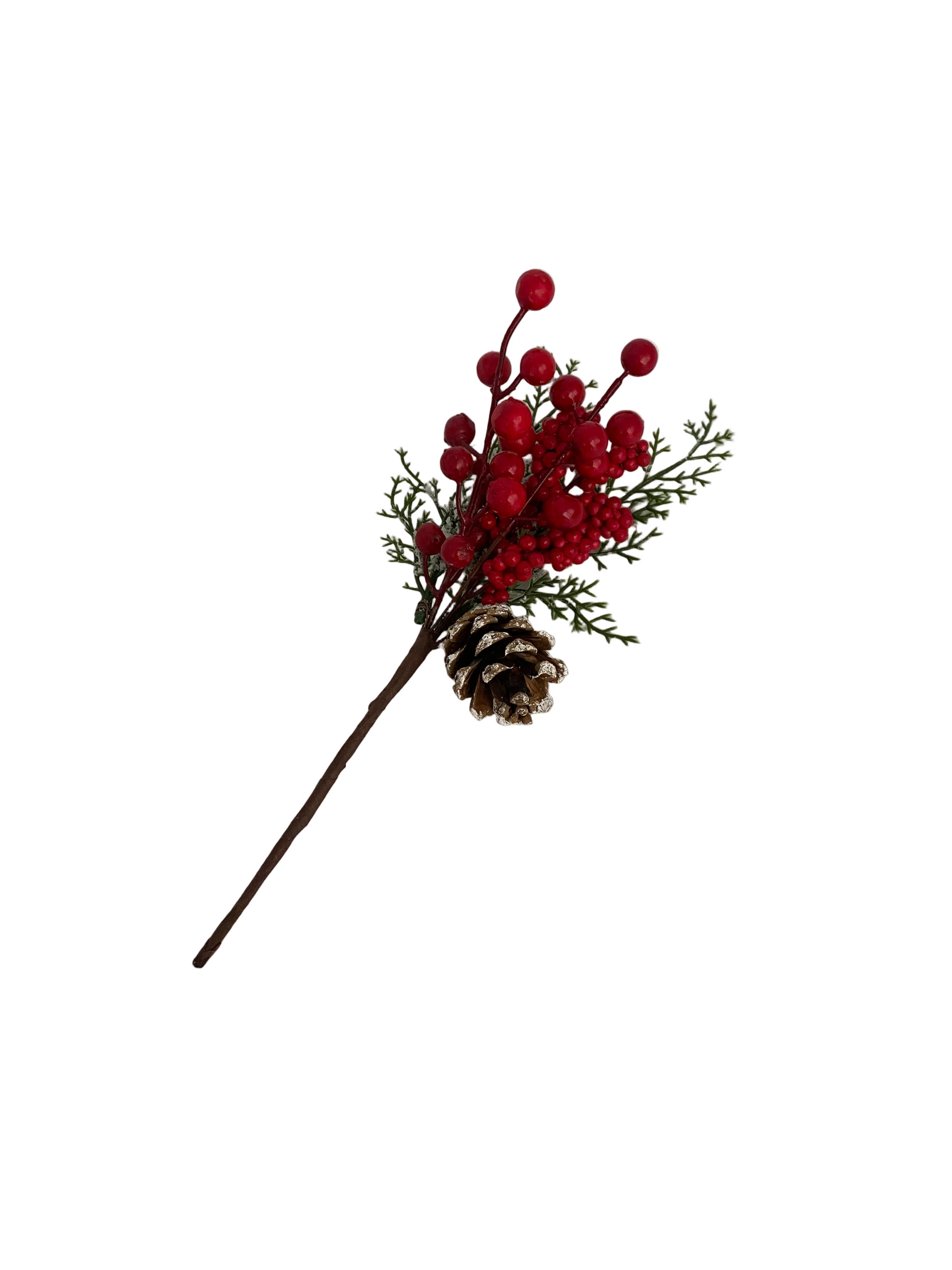 Christmas Decoration - Iced Berry & Pine Cone Floral Pick