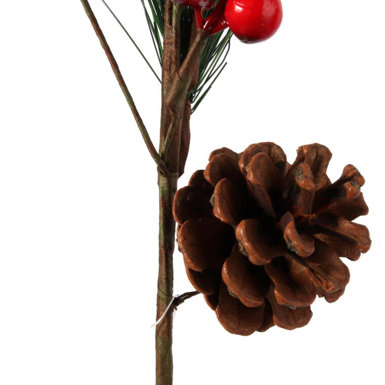 Christmas Decoration - Berry & Pine Cone Floral Pick