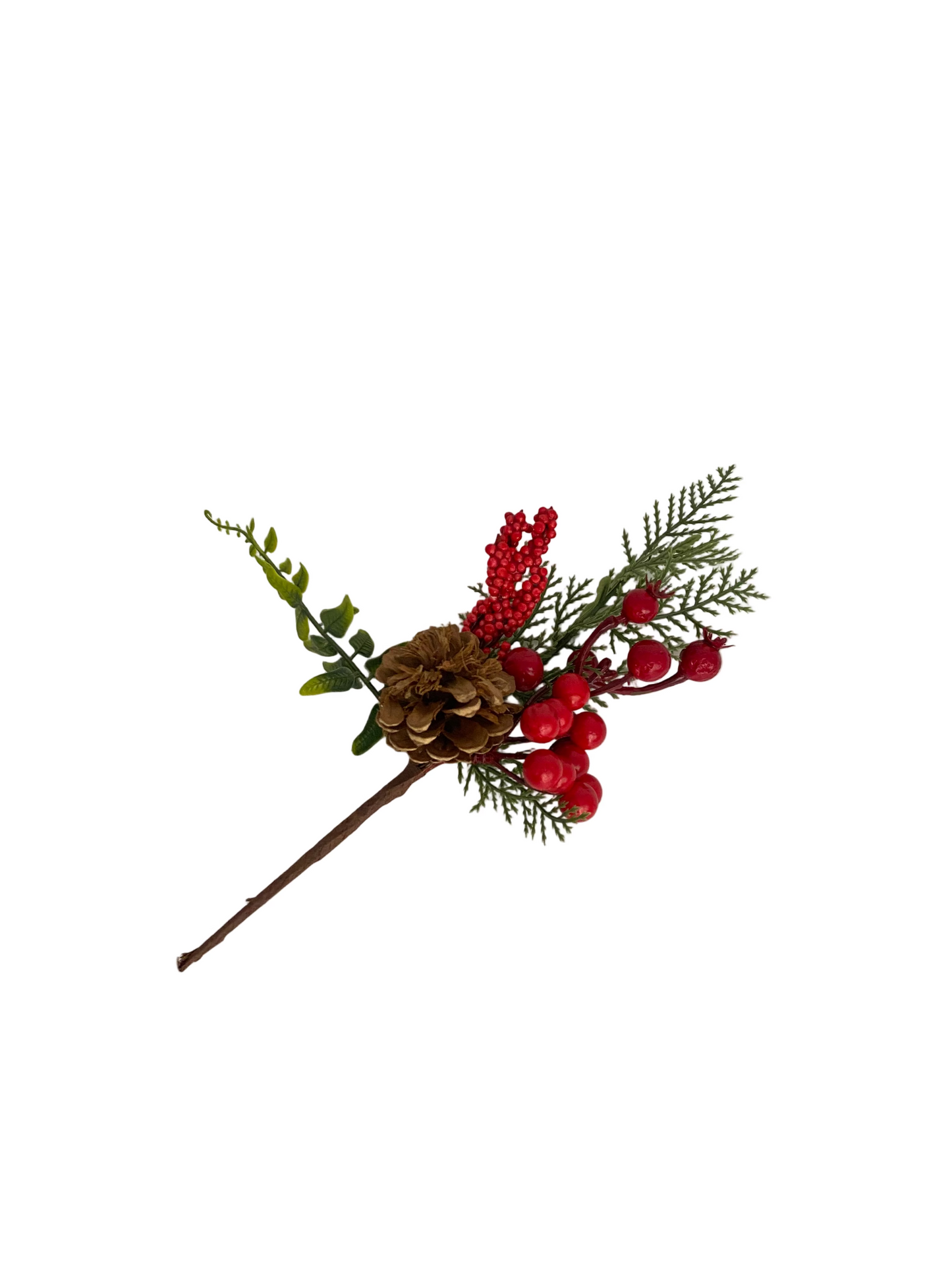 Christmas Decoration - Berry & Pine Cone Floral Pick