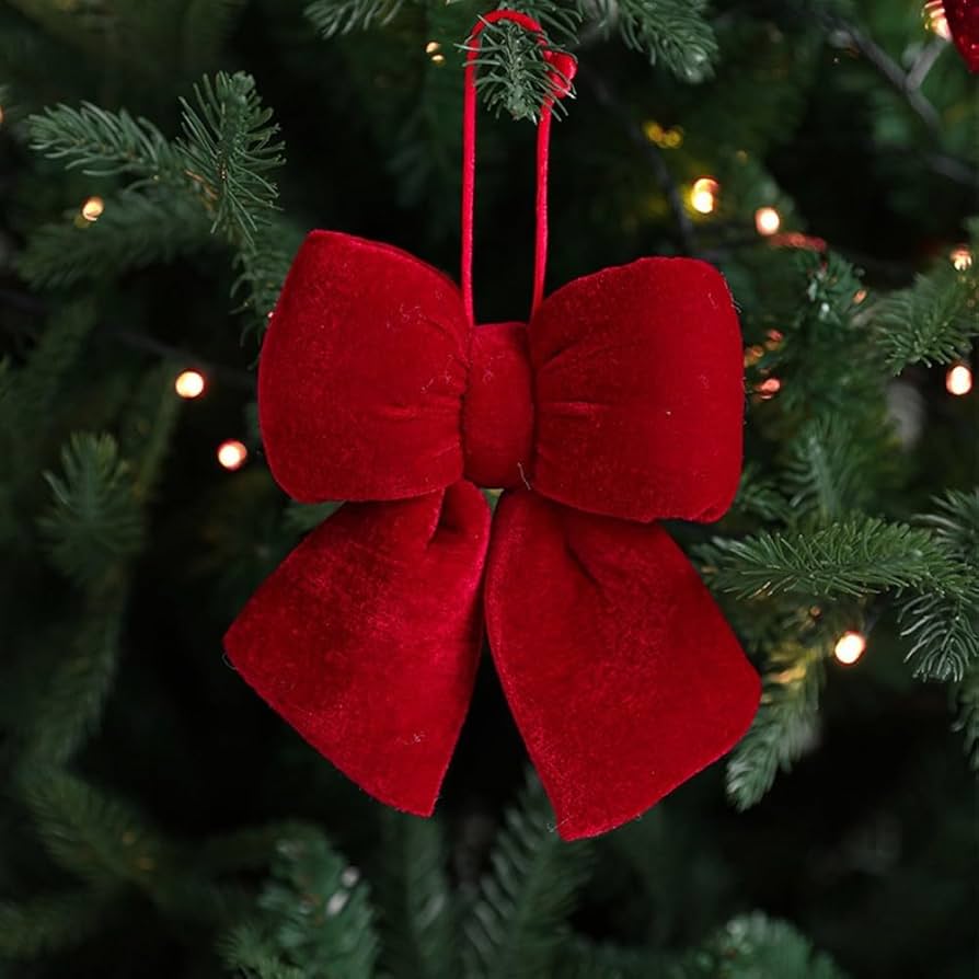 Christmas Tree Decoration Xmas Wreaths - Bowknot Ornament