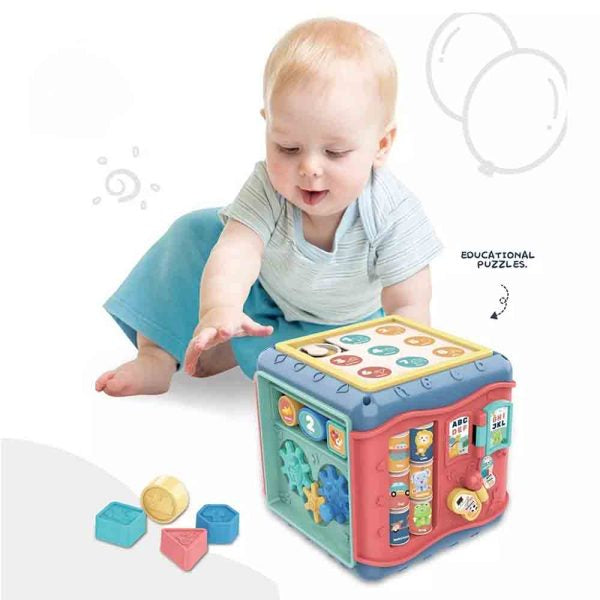 Wisdom Hexahedral Six Sided Drum - Pink