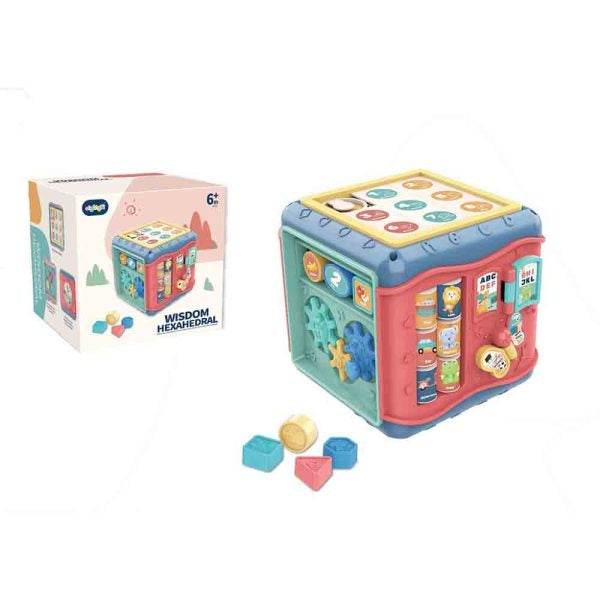 Wisdom Hexahedral Six Sided Drum - Pink