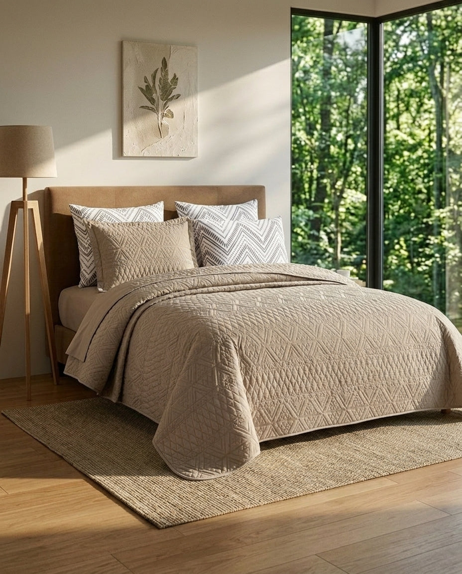 Velora Luxe Sahara Weave Bedspread Set