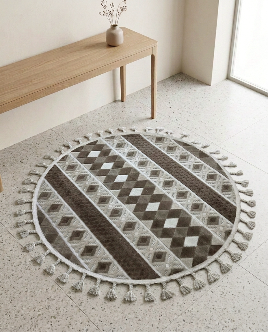 Premium Desert Mosaic Round Rug