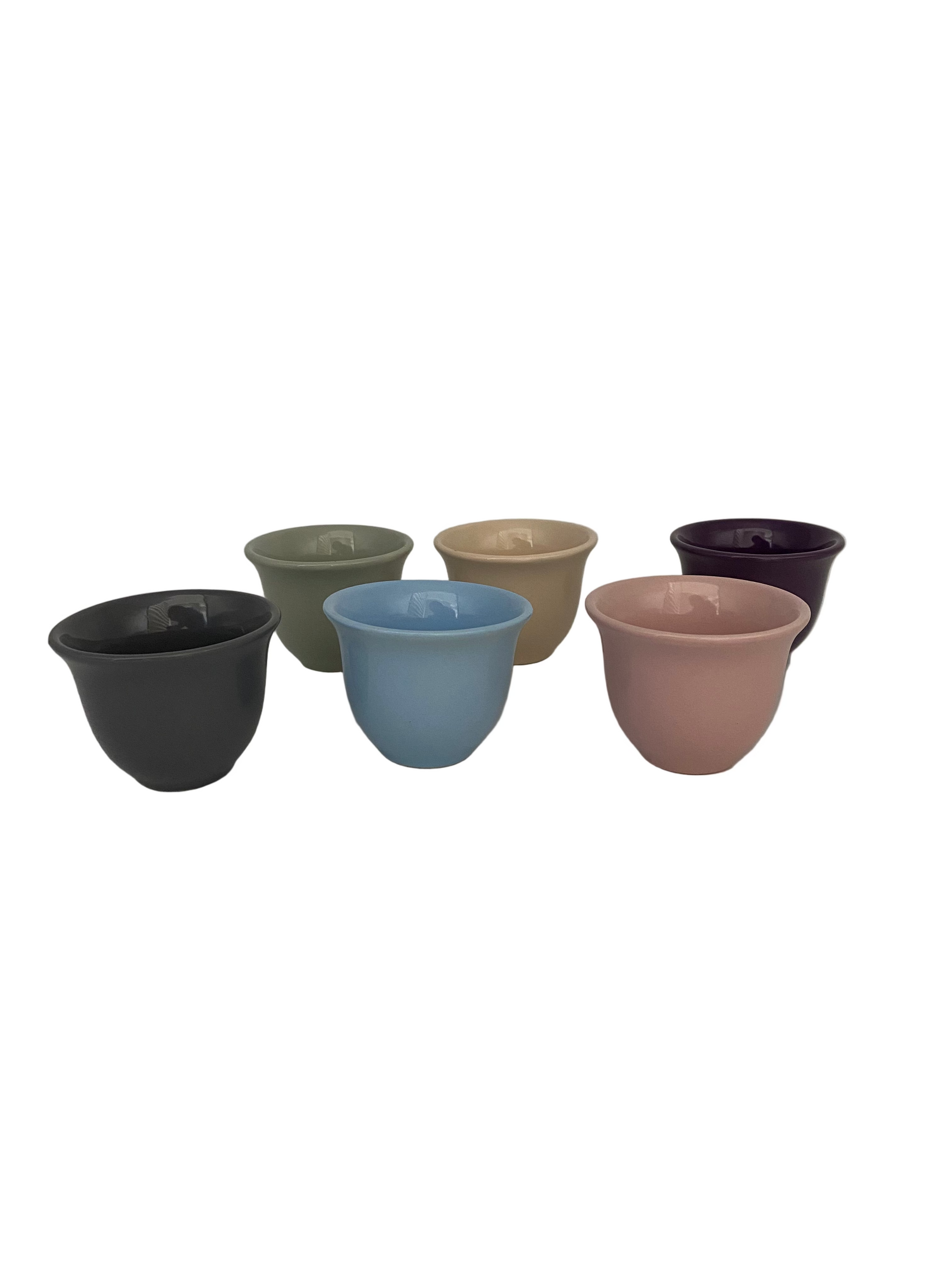 Phoenix, 12 Pcs Colored Arabic Coffee Cups Set