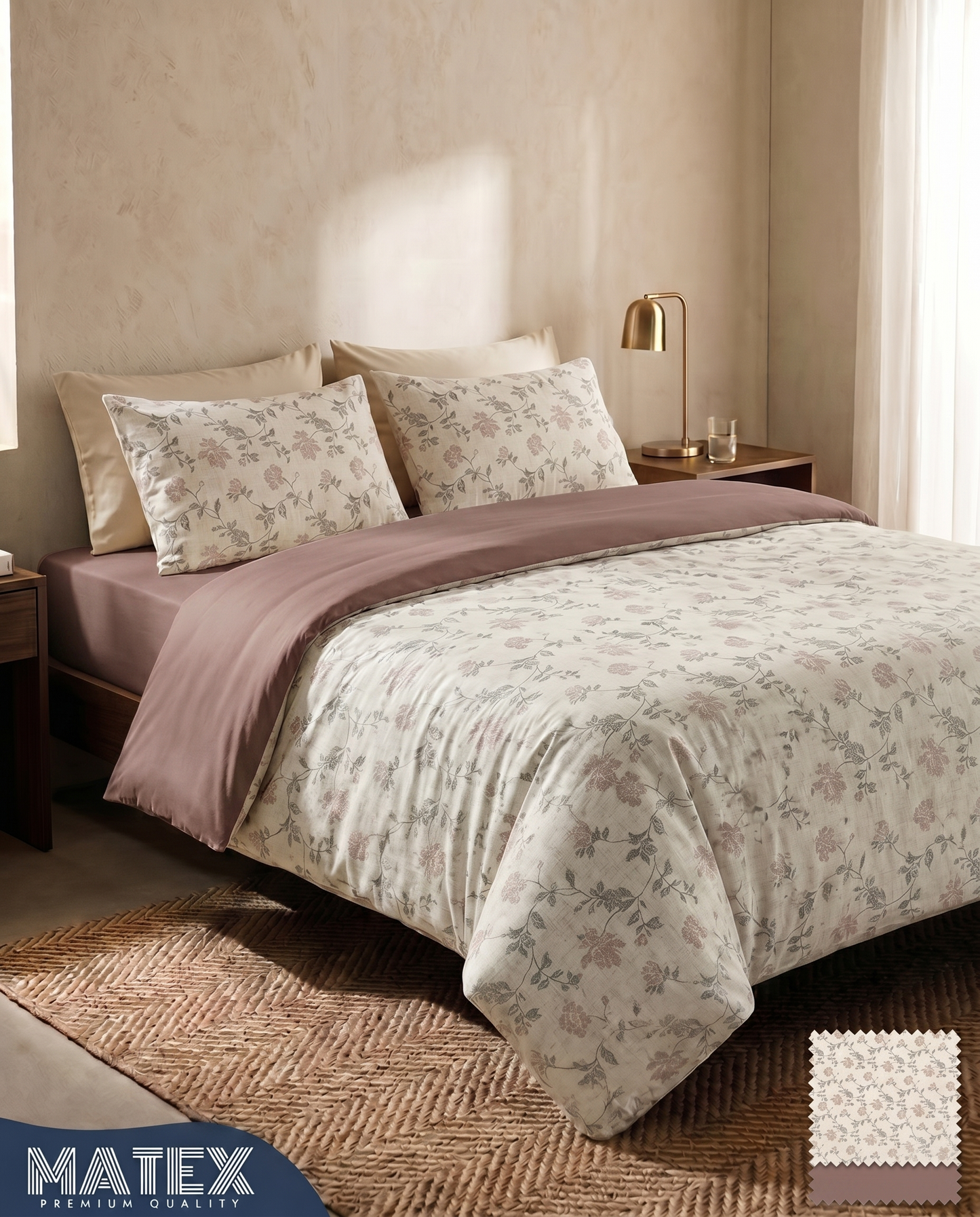 Single size Blush Garden Bed Set (3pcs)