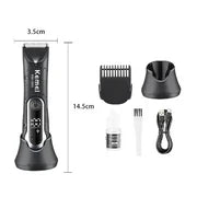 Waterproof Body Groomer With Skin Friendly Blades Kemei Hair Trimmer KM-1840