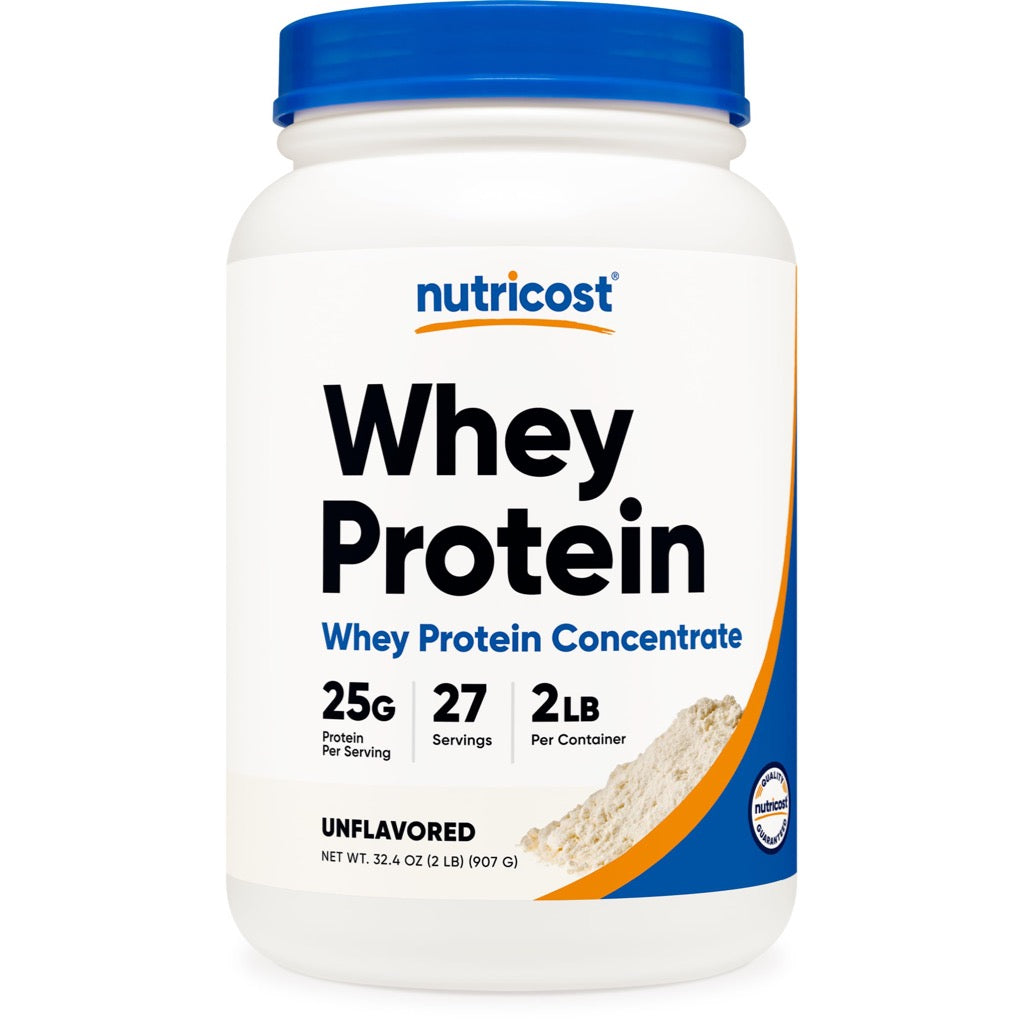 Nutricost Whey Protein Concentrate (Unflavored) 2LBS - Gluten Free & Non-GMO