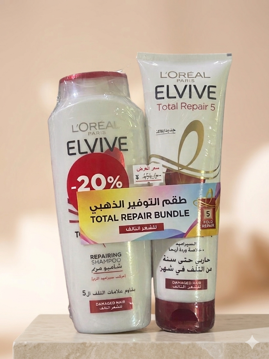 Elvive Total Repair 5 Shampoo 400ml+Oil Replacement -20% OFFER | Elvive In Lebanon