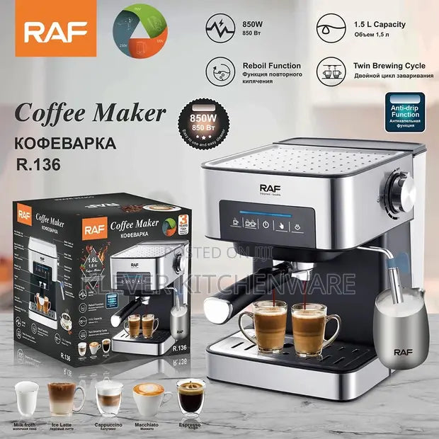 Raf Coffee Maker Machine 1.6L R136 - Medaid International