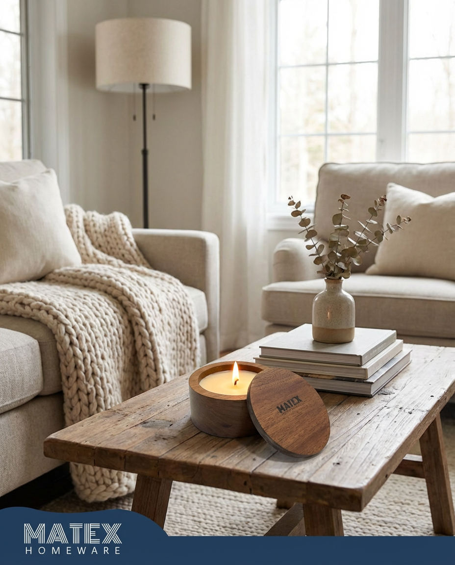 MATEX® Candle Mahogany wood - Scented