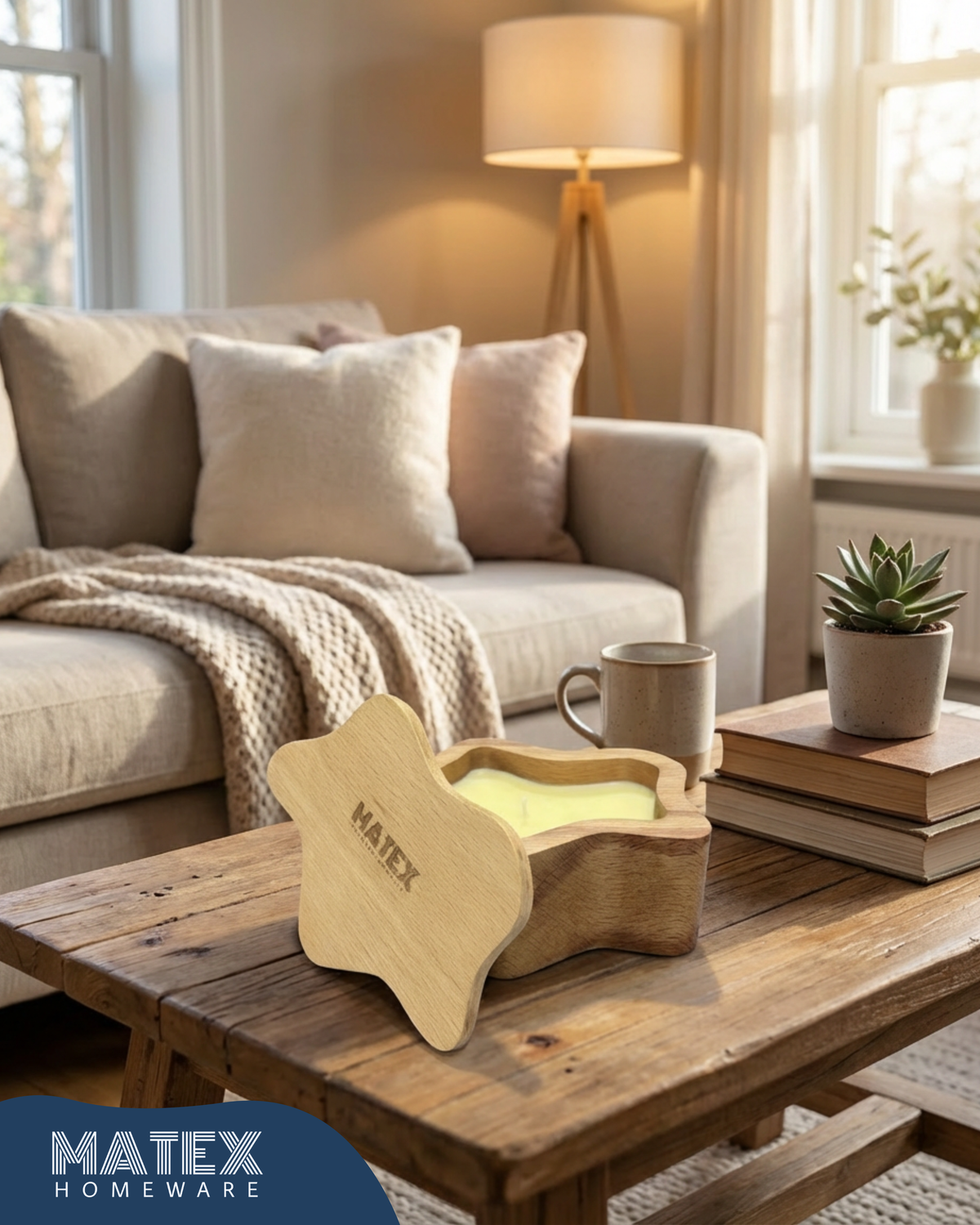 MATEX® Star Candle Zein Wood - Scented