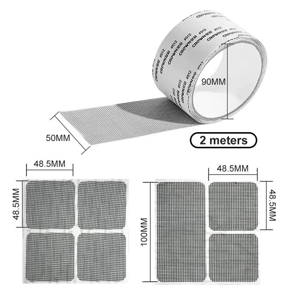 Window Screen Mosquito Net Repair Tape Strong Self Adhesive Fiberglass Patch Covering Mesh - Medaid International