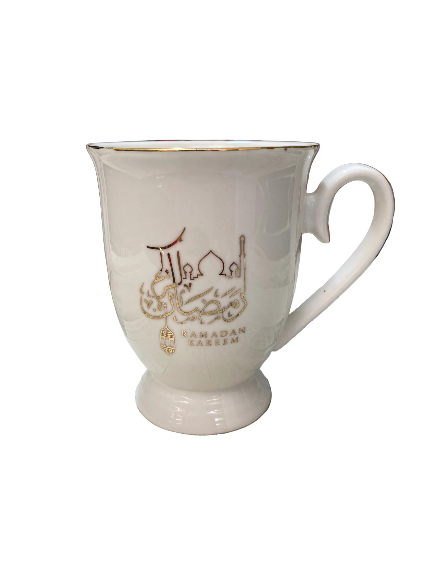 Porcelain Mug “Ramadan Kareem”  -White & Gold