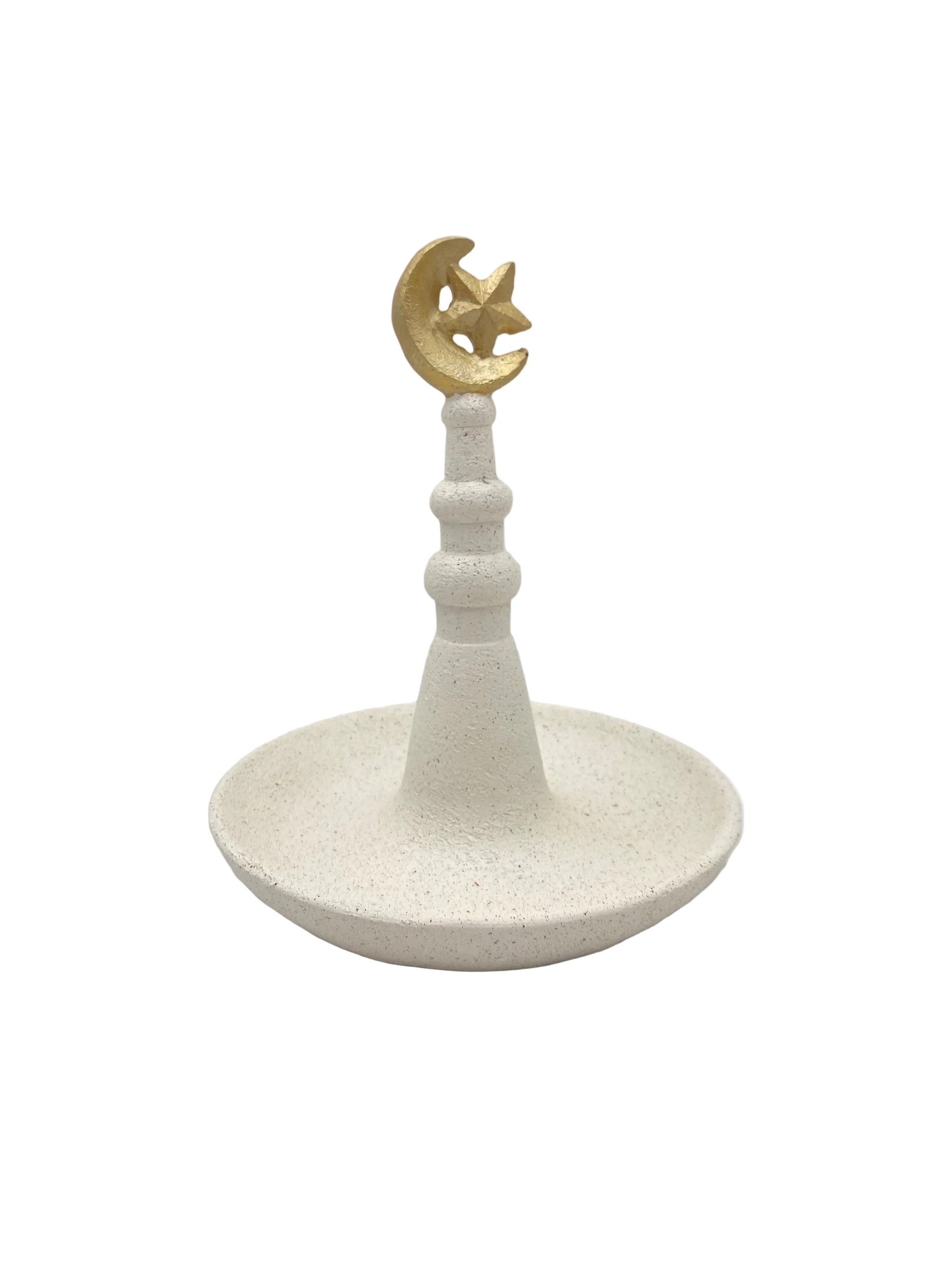 White & Gold Porcelain  Decorative Serving  Plate