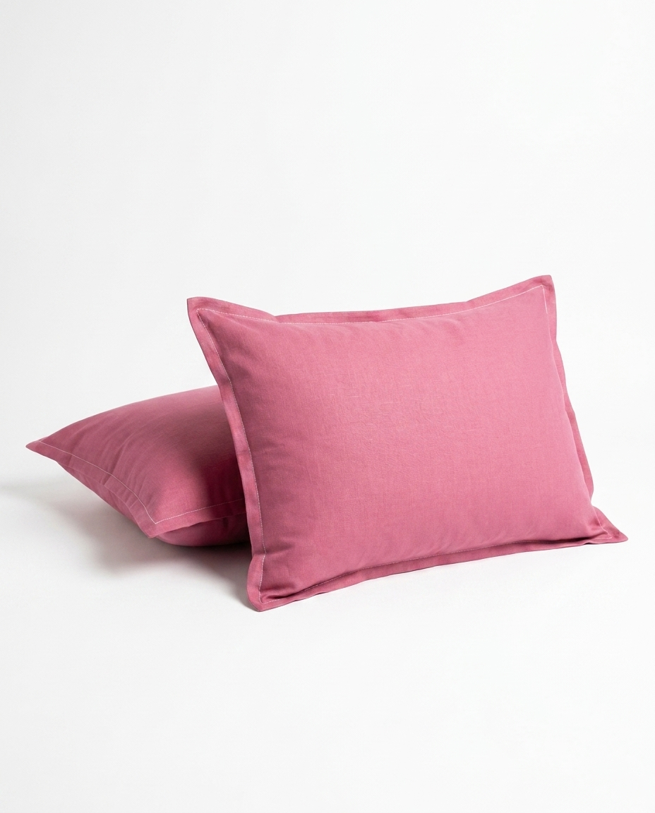 Dusty Rose Cotton Pillow Case (2pcs)